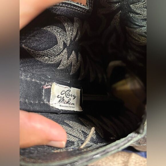 LARRY MAHAN nocona Western Boots Square ToeSz 11 ALLIGATOR CROCODILE - Picture 3 of 12